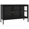 Sideboard Black Powder-Coated Steel Medium Adjustable Feet
