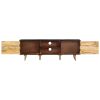 TV Cabinet Natural wood, Black Rough Mango Wood, Solid Acacia Wood