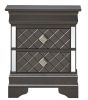Chic Metallic Black Modern Nightstand