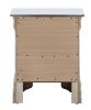 Elegant Transitional Nightstand In Silver Champagne