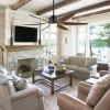 66 in. Integrated LED Farmhouse Indoor Brown Smart Ceiling Fan with Distressed Wood Blades and Remote Control