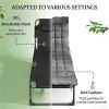 Folding chair, lounge chair, outdoor chair, sun chair, dark gray