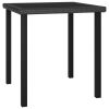 Dining Set Black Table and Chairs, Cream Cushions