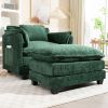 55.32*39.76" Oversized Sofa Indoor,Portable ottoman,Boucle Single Sofa Bed with Wider seat,Double deep cushion,Strong wrapping of thick armrests for L