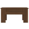 Coffee Table Brown Oak Engineered Wood Medium Adjustable Armrests