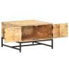 Coffee Table Natural wood Solid mango wood, powder-coated iron