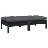 2-seater Garden Sofa Set of 2 Black