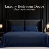 Bedding Full Bed Sheets Set - 4 Piece Bedding - Brushed Microfiber - Shrinkage and Fade Resistant - Easy Care (Full, Navy Blue)