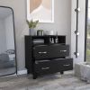 Double Drawer Dresser Arabi, Bedroom, Black