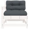 Garden Chair White Solid pine wood One size Modular