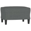 Footstool Dark Grey 100% polyester, plywood Compact Footstool