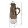 7" x 5" x 11" Candia Terracotta Pitcher, Sienna Brown