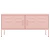 TV Cabinet Pink Steel Standard TV Cabinet Rectangular Modern