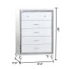 Mirror Framed Chest Made With Wood in White Color