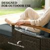 Outdoor sofa bed, terrace sofa bed, patio lounge chair, mixed gray