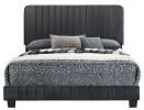 Sleek Black Full Bed With Contemporary Design