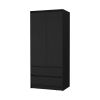 Black 2-Drawer Armoire