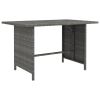 Garden Lounge Set Grey PE (polyethylene) rattan, powder-coated steel