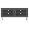 TV Cabinet Anthracite Steel Adjustable Feet TV Cabinet