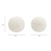 Luna 12" Round Sphere Accent Ball Throw Pillow, Ivory White Boucle