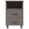 Bedside Cabinet Light Grey Solid Pinewood Medium Bedside Cabinet