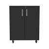 Black Wengue Rectangle Storage Cabinet Base