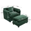 55.32*39.76" Oversized Sofa Indoor,Portable ottoman,Boucle Single Sofa Bed with Wider seat,Double deep cushion,Strong wrapping of thick armrests for L