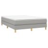 Bed Frame Light Grey 100% polyester fabric, plywood, engineered wood