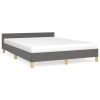 Bed Frame With Headboard Dark Gray
