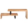 Coffee Table Natural wood grain Solid Acacia wood, Powder-Coated Iron