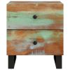 Bedside Cabinet Set of 2 Multicolor wood tones with black frame