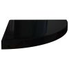 Corner Shelf High gloss black MDF