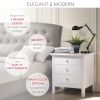 Elegant White Casual Nightstand