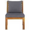 Middle Sofa Dark Grey Solid Acacia wood Medium Durable