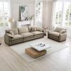 Mid-Century Modern Sofa Set of Two, One
