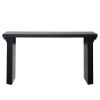 58in Modern Minimalist Black Wooden Console Table for Entryway, Living Room, and Hallway
