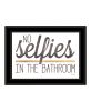 No Selfies in the Bathroom by Marla Rae — Framed Wall Art Print