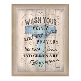 Wash your Hands by Debbie DeWitt — Framed Wall Art Print
