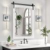 17"(H) Contemporary Crystal Wall Light, Chrome Finish with Bubble Crystal