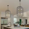 18" Modern 8-Light Black Gold Geometric Pendant Chandelier