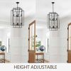 18" Modern 8-Light Black Geometric Pendant Chandelier