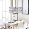 Crystal Chandeliers, 5-Tier Round Semi Flush Mount Chandelier Light Fixture