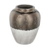 13x13x16" Round Sienna Brown Ceramic Accent Vase