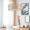 18" Golden Modern Crystal Drum Chandelier