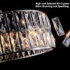 Crystal Chandeliers, 5-Tier Round Semi Flush Mount Chandelier Light Fixture