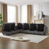 113.5'' Modular Sectiona Corduroy Sofa
