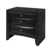 Contemporary 2 Drawer Wood  Nightstand by Ireland — Black