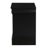 Traditional 2 Drawers wood Nightstand by Louis Philippe III — Black
