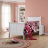 Sophisticated Contemporary Style Twin Size Sleigh Bed, White