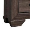 Two Drawer Nightstand With Scalloped Feet In Weathered Gray Grain Finish
